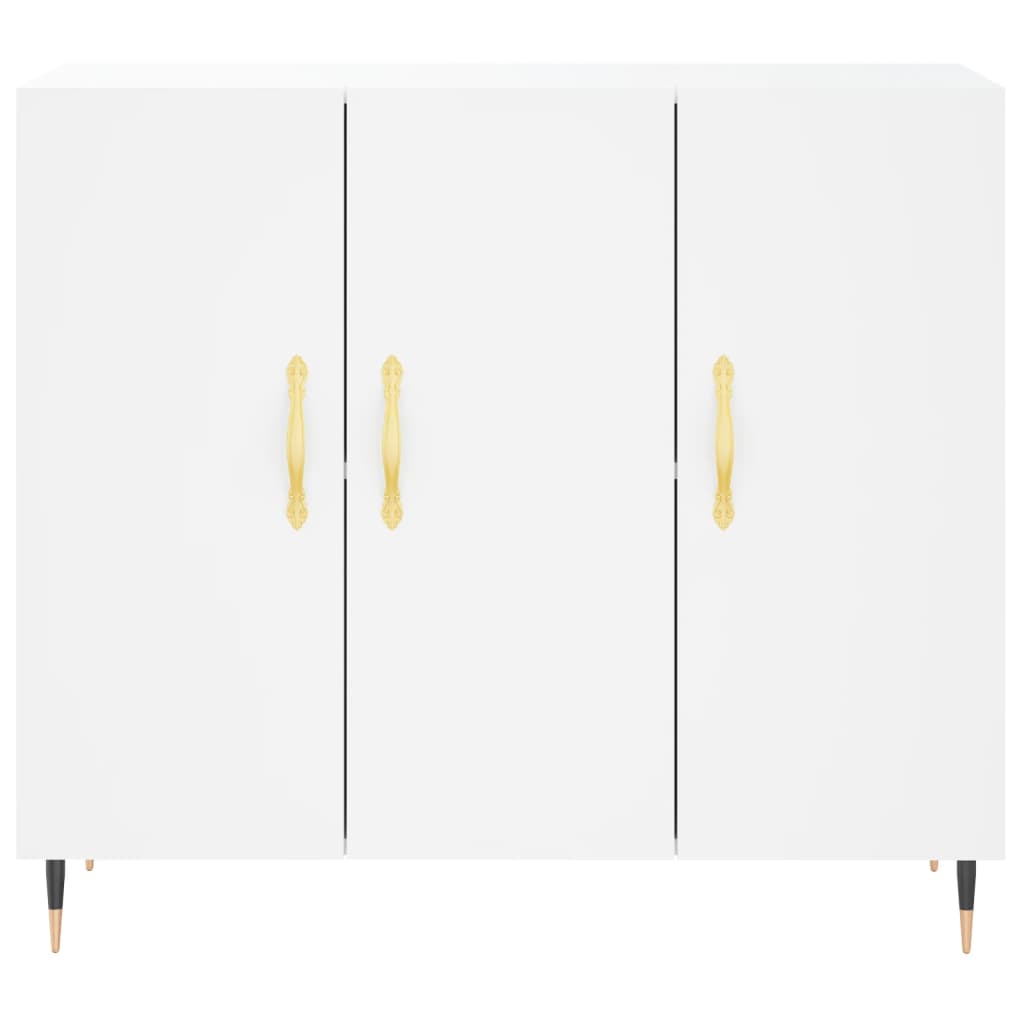skab 90x34x80 cm konstrueret træ hvid