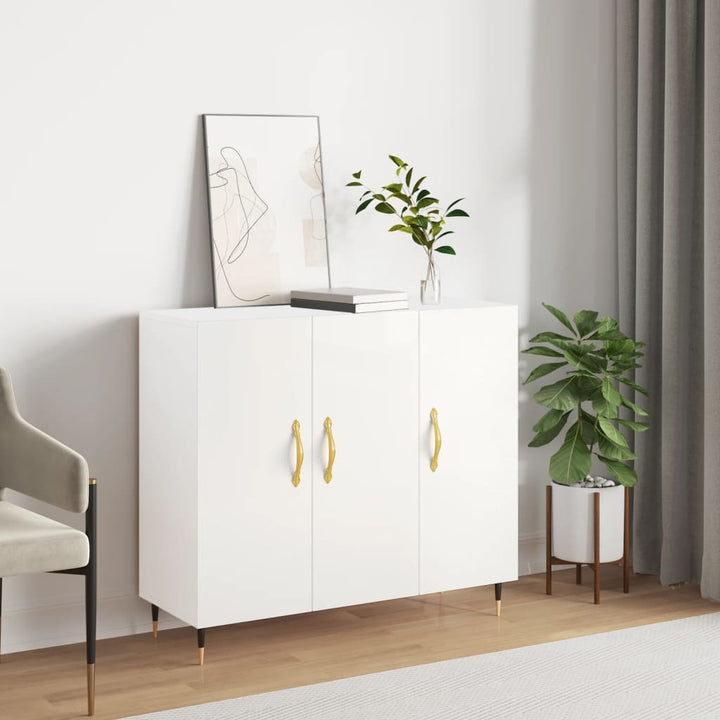 skab 90x34x80 cm konstrueret træ hvid