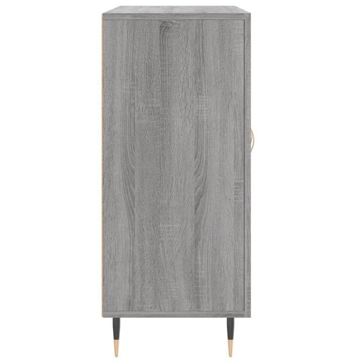 skab 90x34x80 cm konstrueret træ grå sonoma-eg