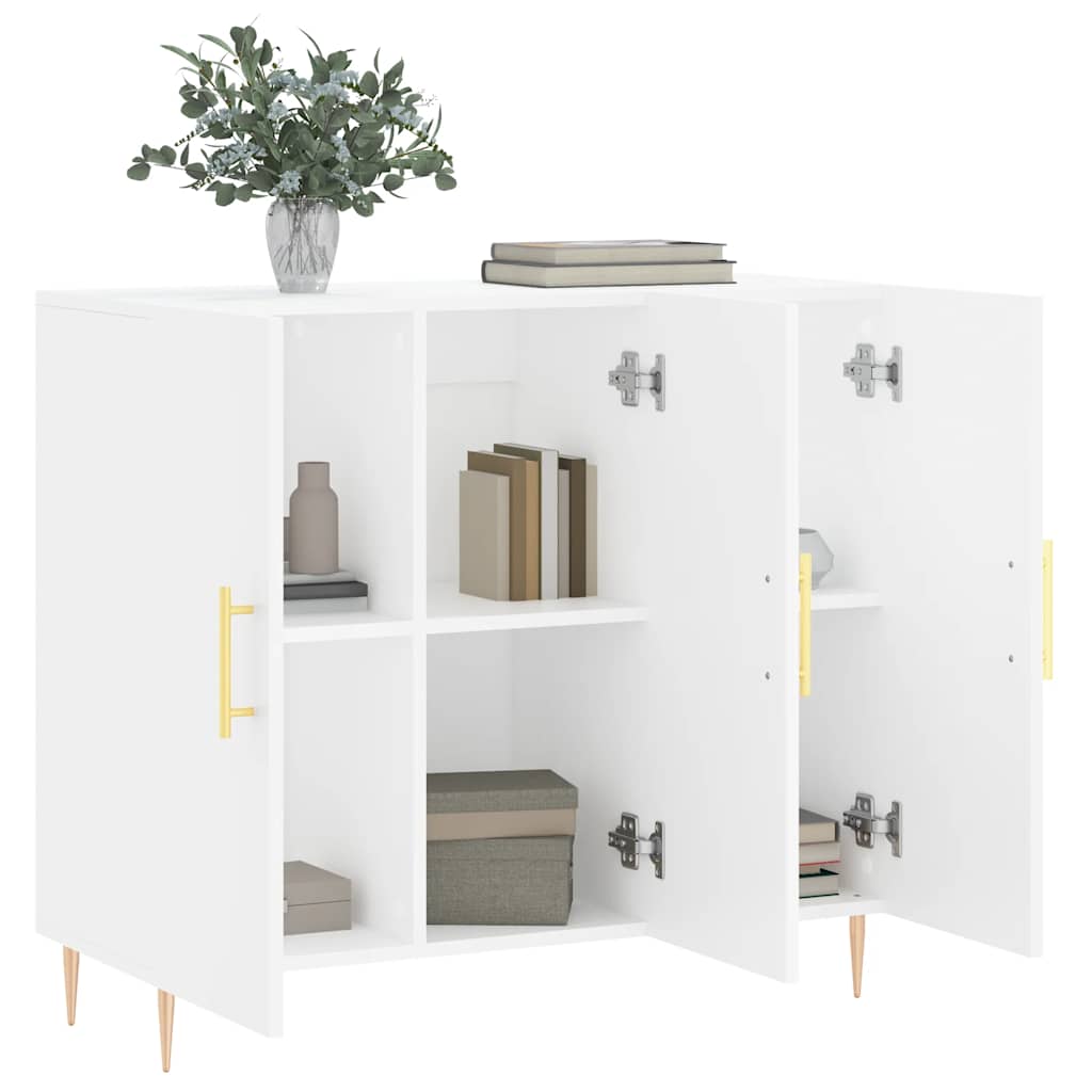 skab 90x34x80 cm konstrueret træ hvid