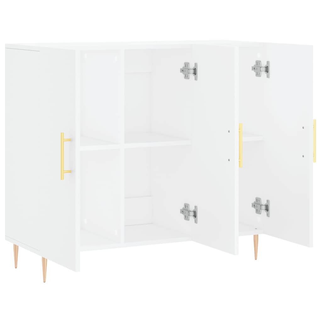 skab 90x34x80 cm konstrueret træ hvid