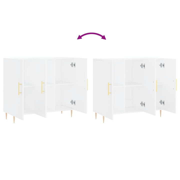 skab 90x34x80 cm konstrueret træ hvid
