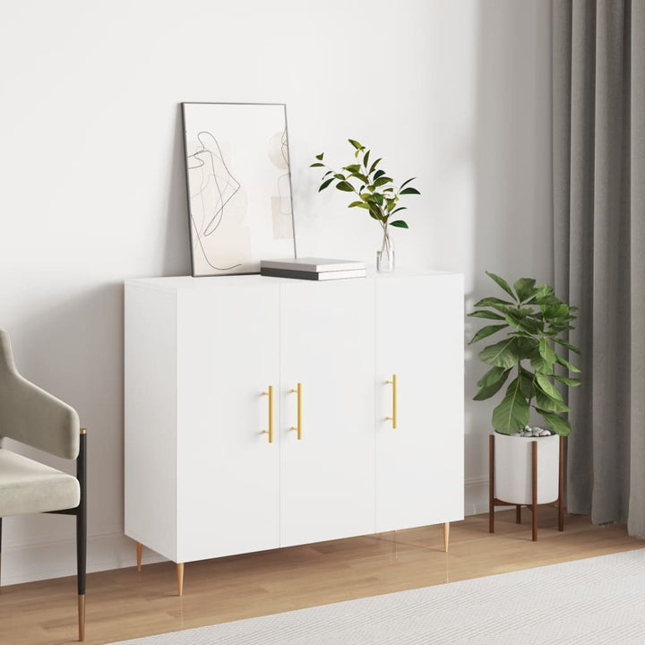 skab 90x34x80 cm konstrueret træ hvid