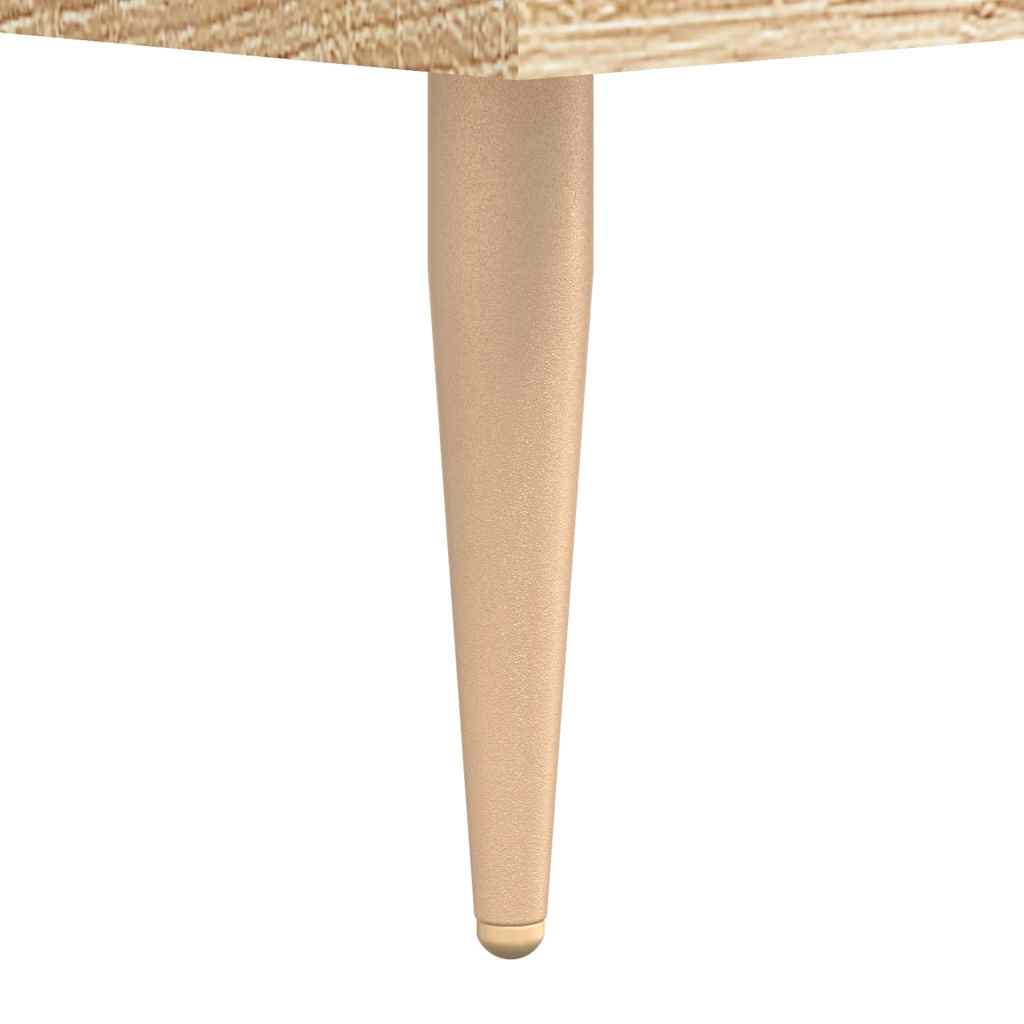 skab 90x34x80 cm konstrueret træ røget egetræsfarve