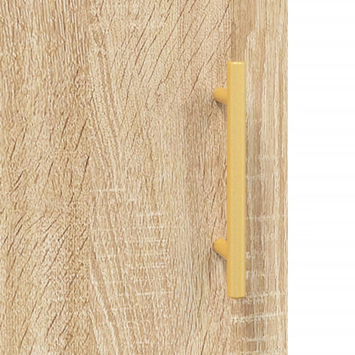 skab 90x34x80 cm konstrueret træ røget egetræsfarve