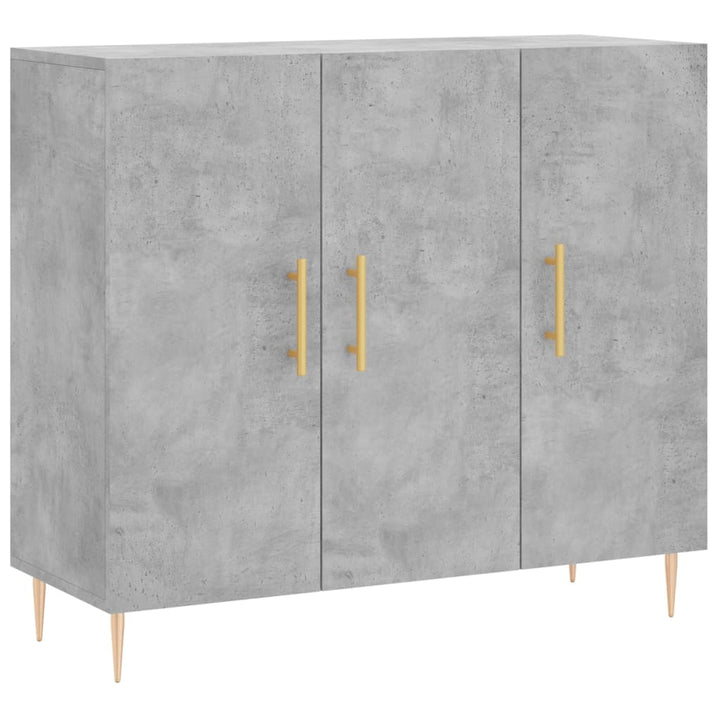 skab 90x34x80 cm konstrueret træ betongrå