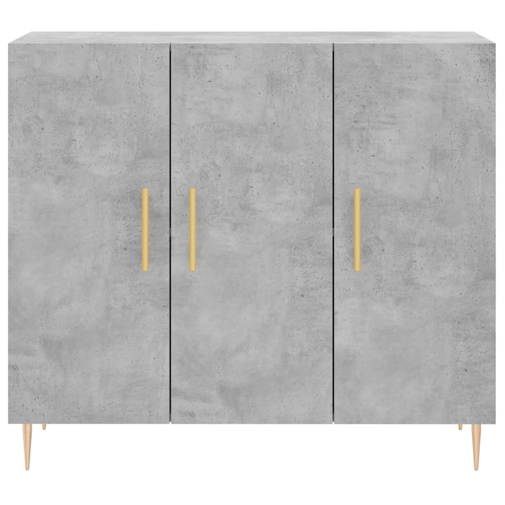 skab 90x34x80 cm konstrueret træ betongrå