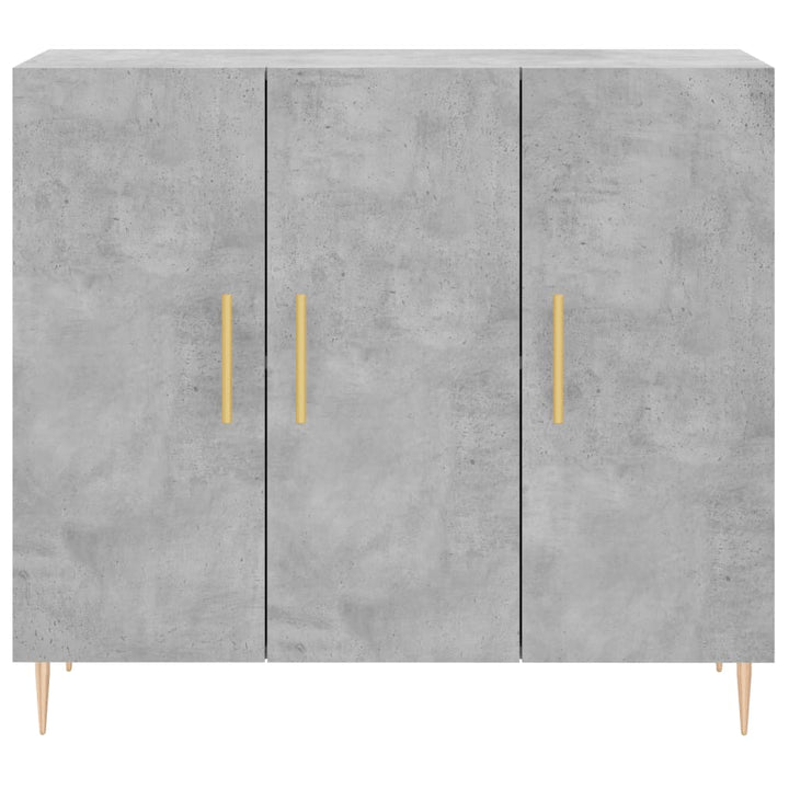 skab 90x34x80 cm konstrueret træ betongrå