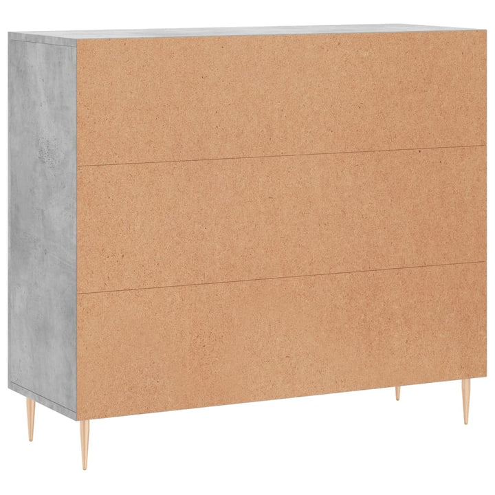 skab 90x34x80 cm konstrueret træ betongrå