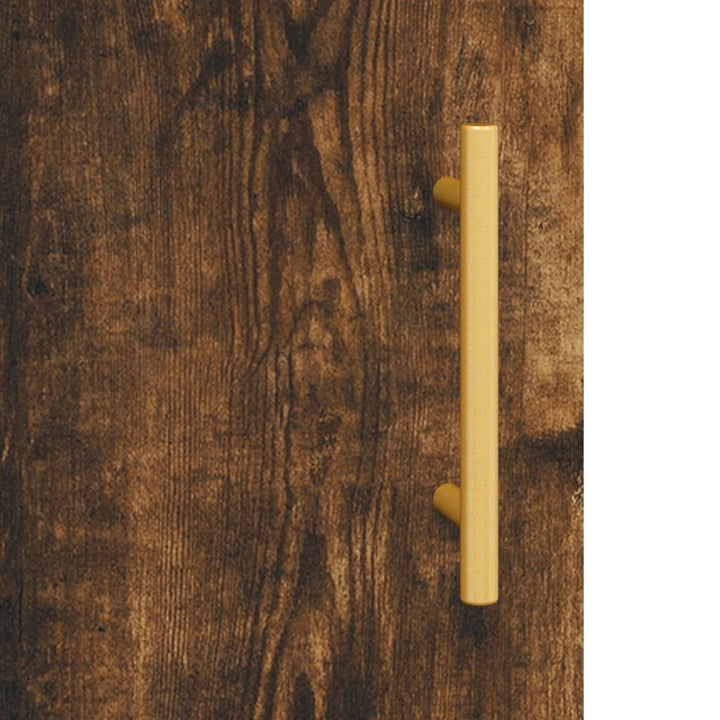 skab 90x34x80 cm konstrueret træ røget egetræsfarve