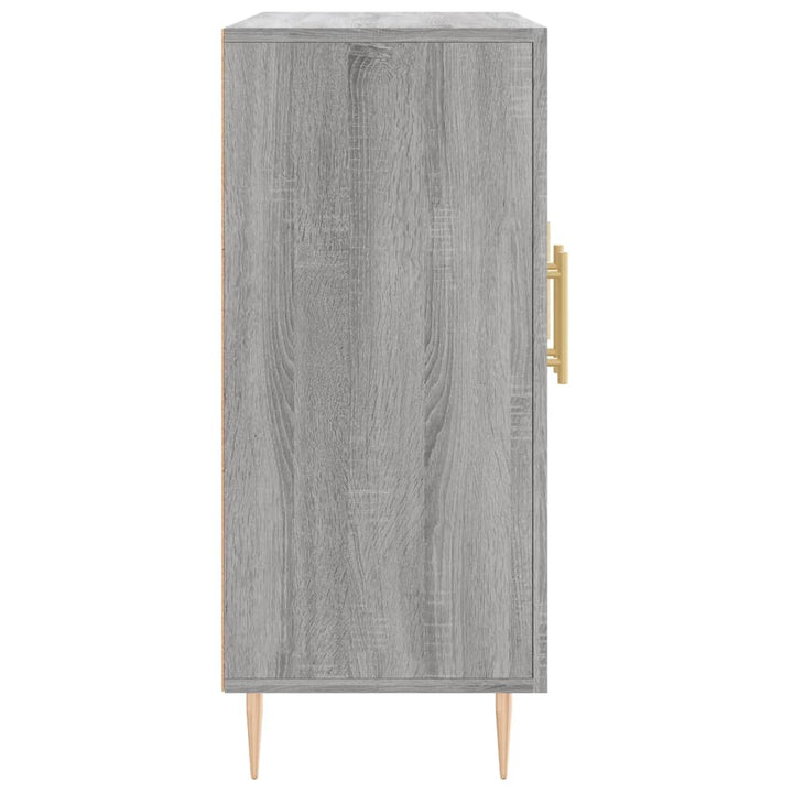 skab 90x34x80 cm konstrueret træ grå sonoma-eg