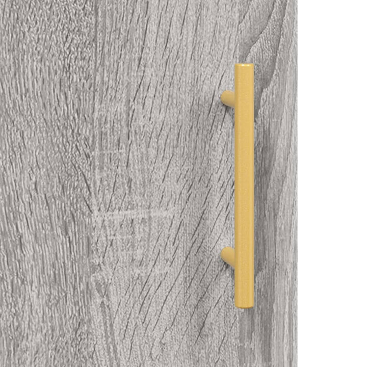 skab 90x34x80 cm konstrueret træ grå sonoma-eg