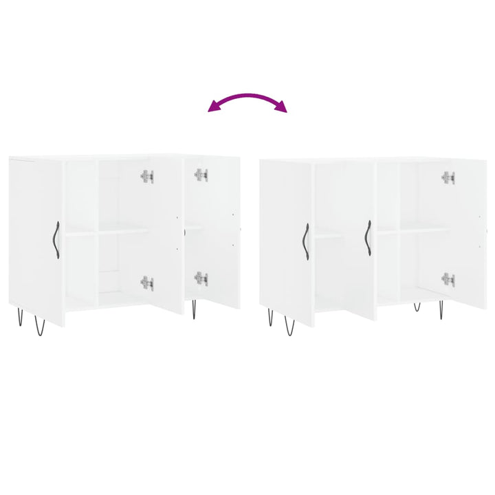 skab 90x34x80 cm konstrueret træ hvid