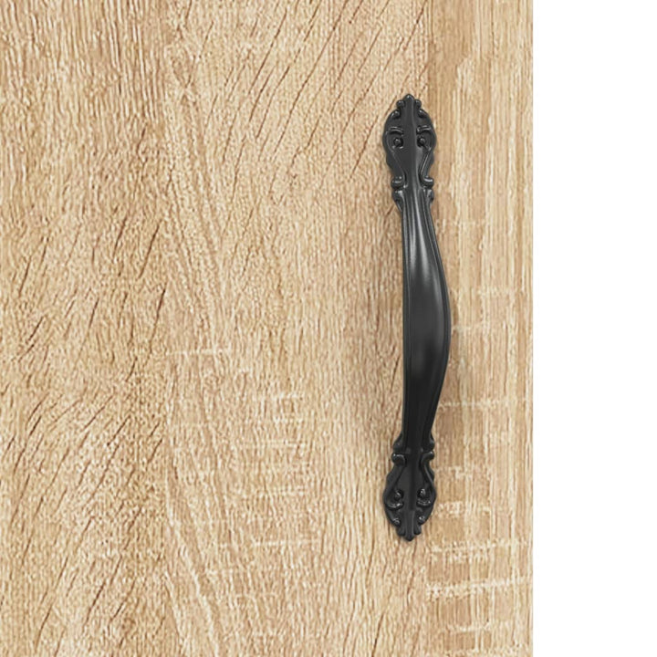 skab 90x34x80 cm konstrueret træ røget egetræsfarve