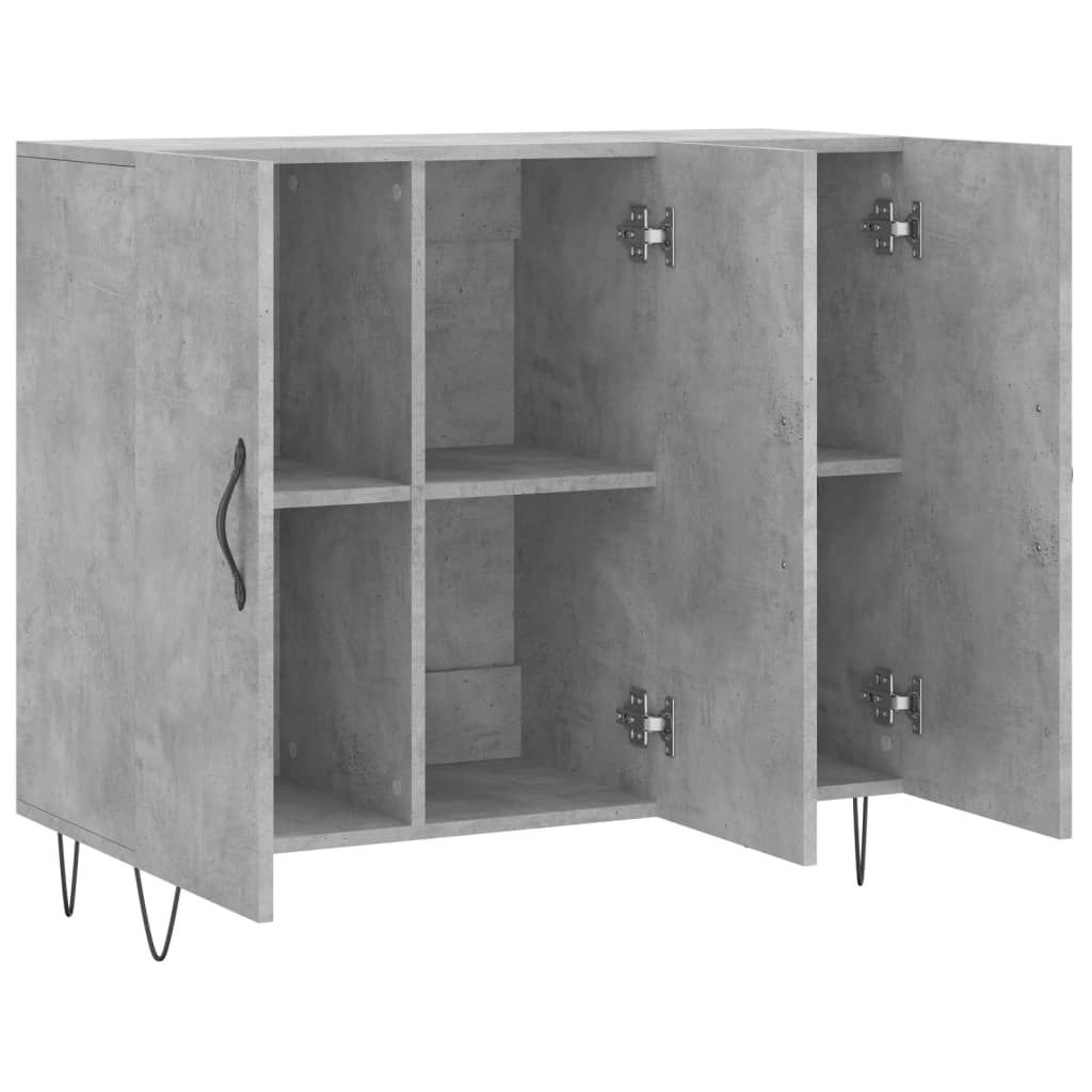 skab 90x34x80 cm konstrueret træ betongrå