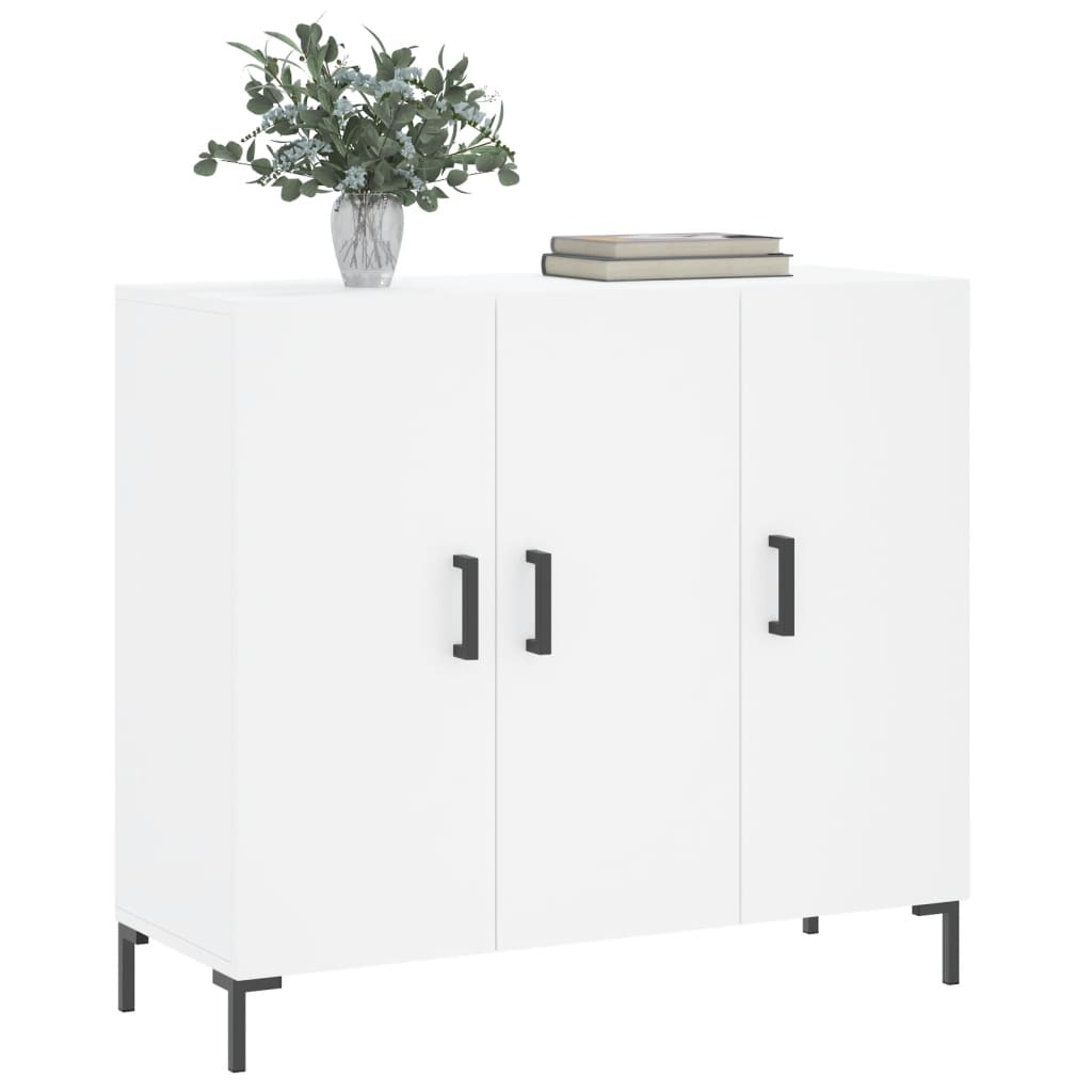 skab 90x34x80 cm konstrueret træ hvid