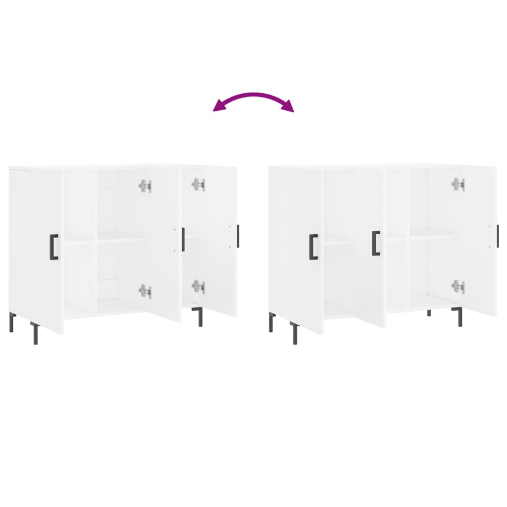 skab 90x34x80 cm konstrueret træ hvid