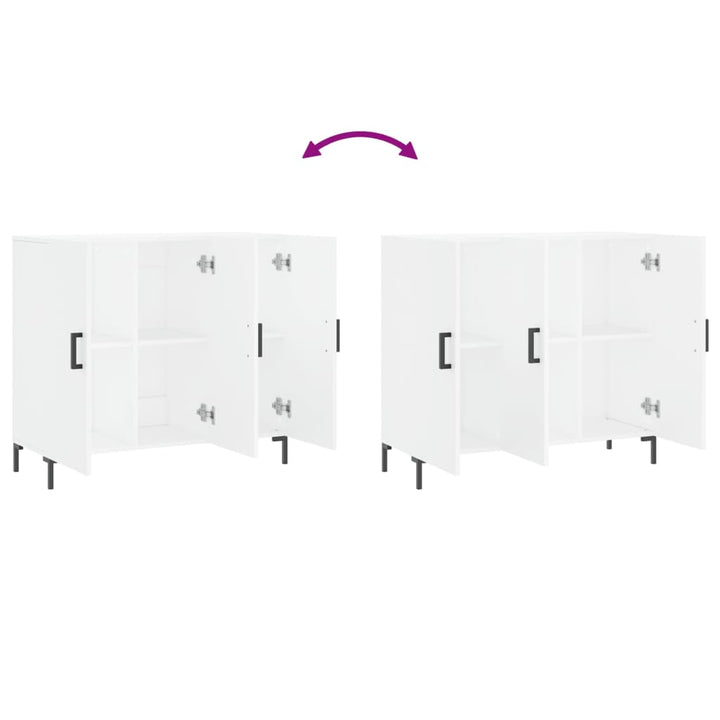 skab 90x34x80 cm konstrueret træ hvid