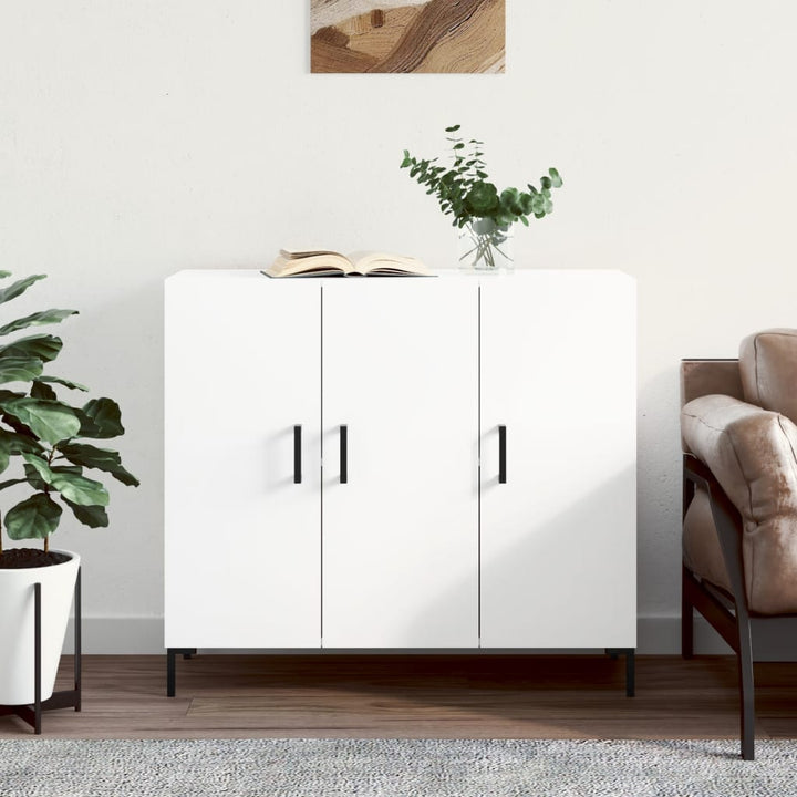 skab 90x34x80 cm konstrueret træ hvid