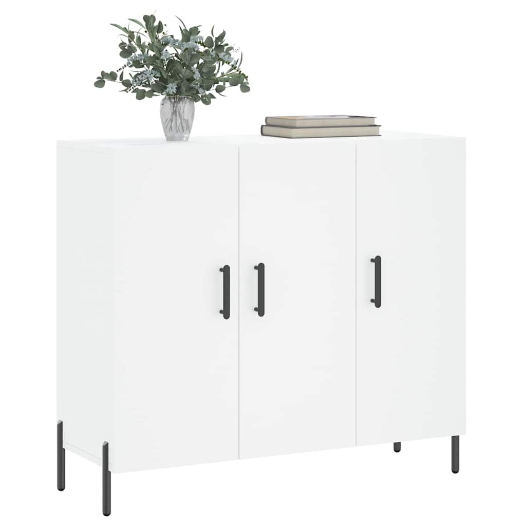 skab 90x34x80 cm konstrueret træ hvid