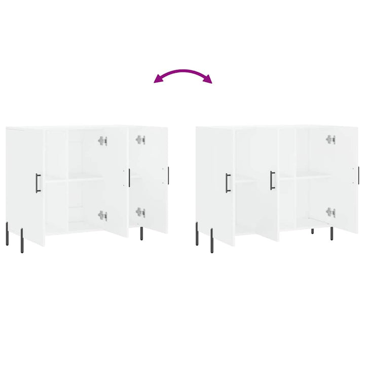 skab 90x34x80 cm konstrueret træ hvid