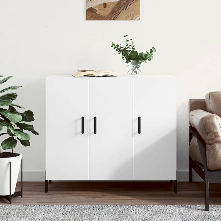 skab 90x34x80 cm konstrueret træ hvid