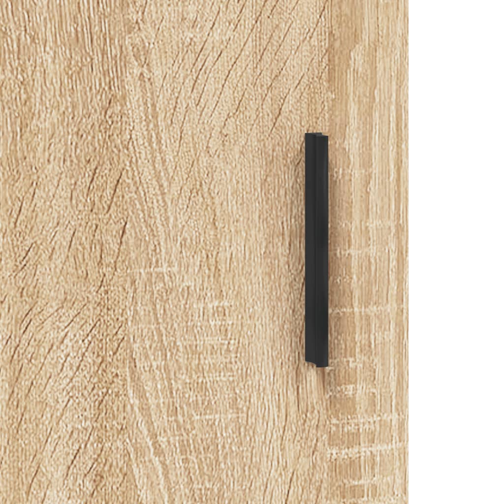 skab 90x34x80 cm konstrueret træ røget egetræsfarve