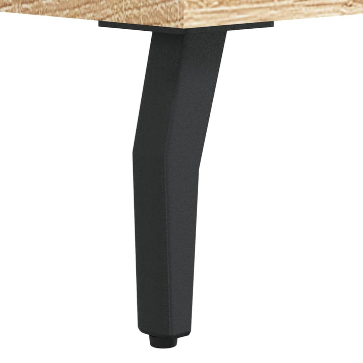 skab 90x34x80 cm konstrueret træ røget egetræsfarve