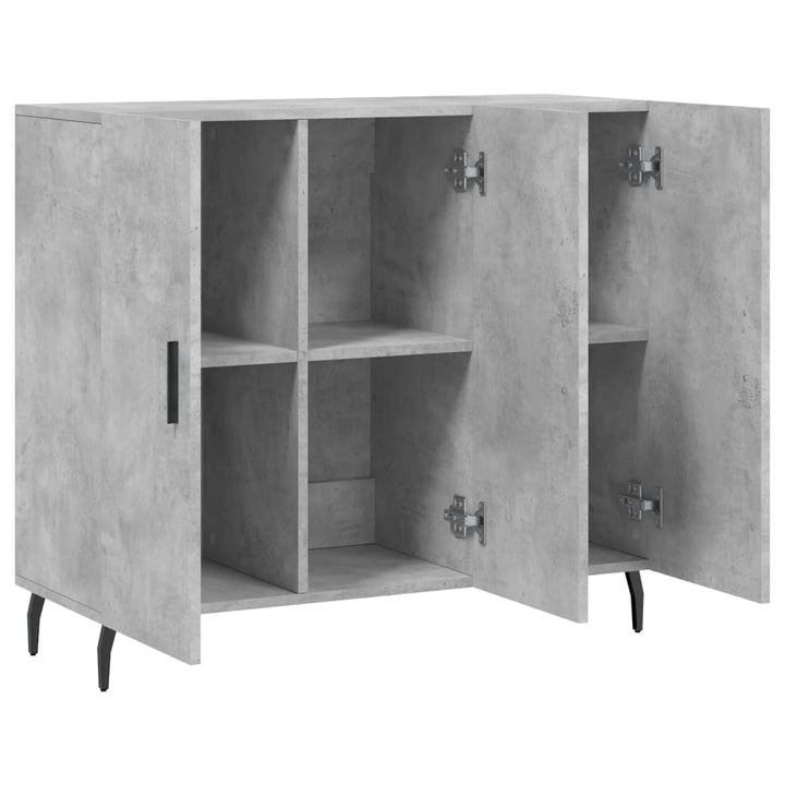 skab 90x34x80 cm konstrueret træ betongrå