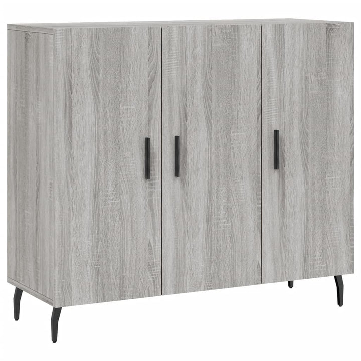 skab 90x34x80 cm konstrueret træ grå sonoma-eg