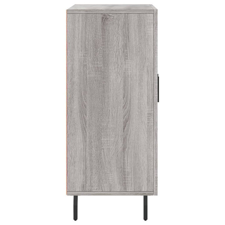 skab 90x34x80 cm konstrueret træ grå sonoma-eg