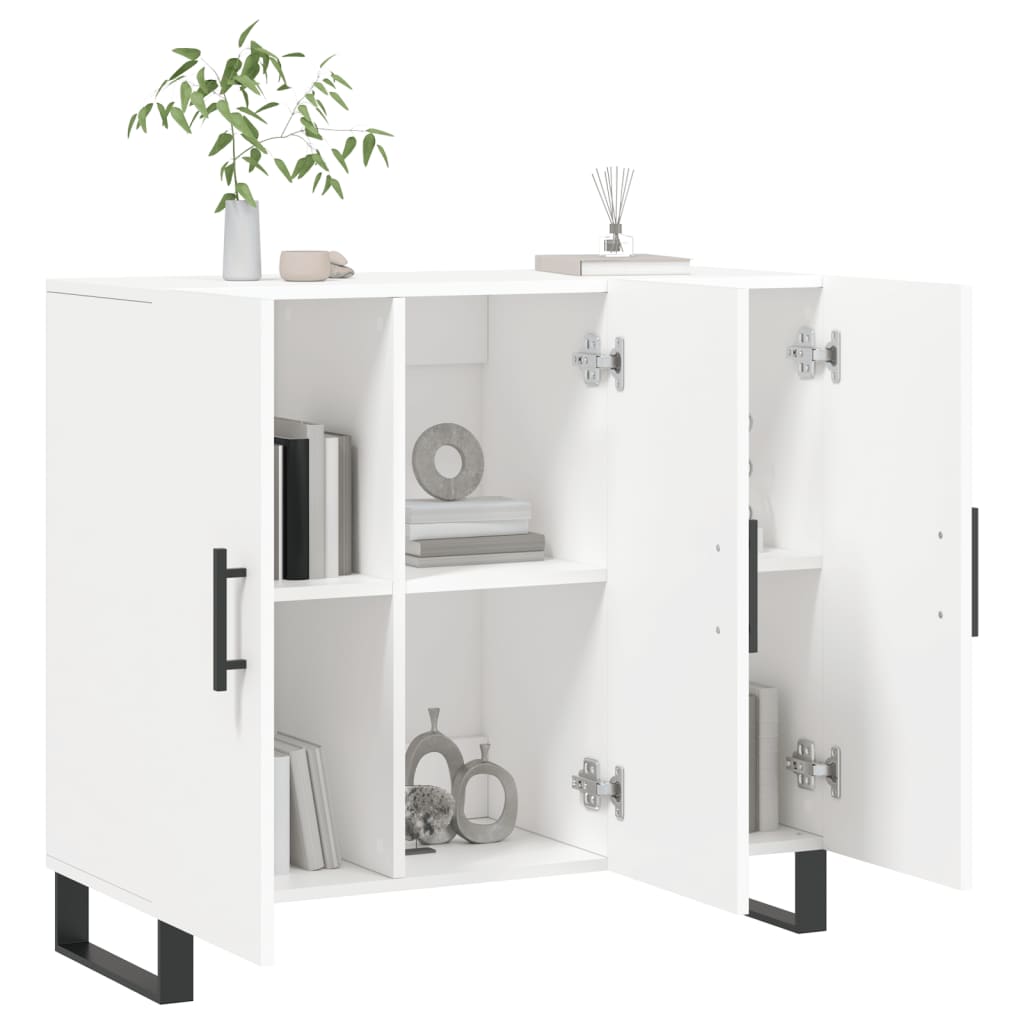 skab 90x34x80 cm konstrueret træ hvid