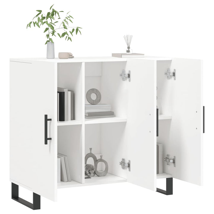 skab 90x34x80 cm konstrueret træ hvid