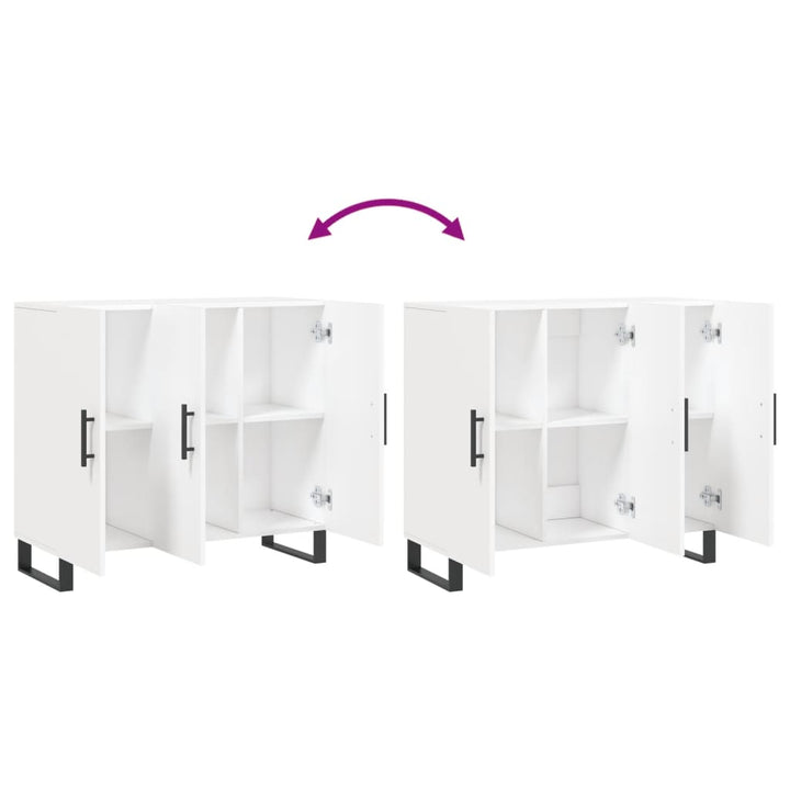 skab 90x34x80 cm konstrueret træ hvid