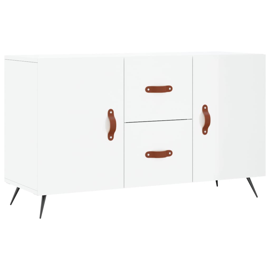 skænk 100x36x60 cm konstrueret træ hvid højglans