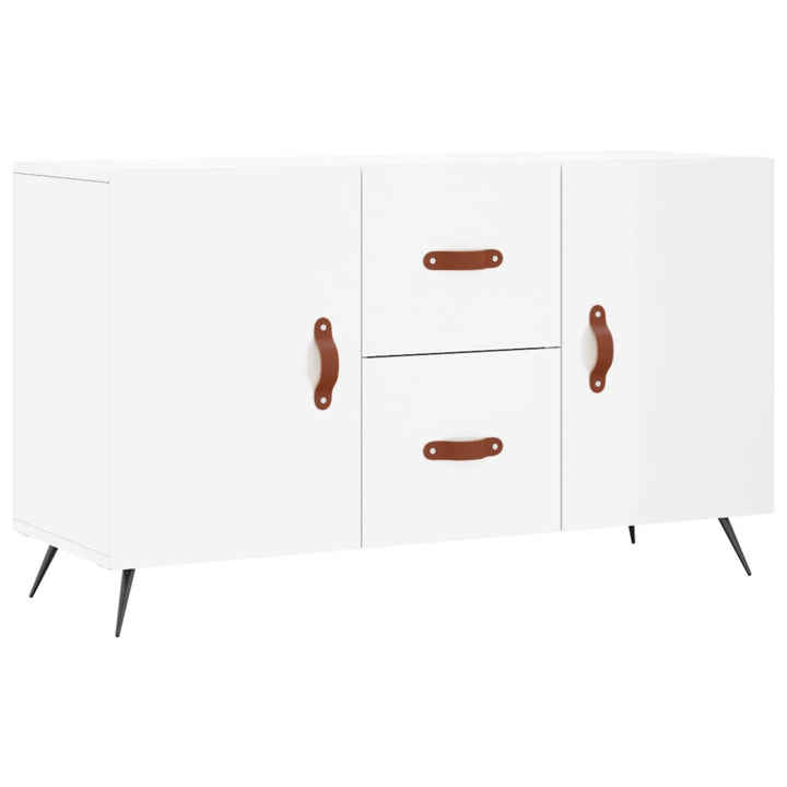 skænk 100x36x60 cm konstrueret træ hvid højglans