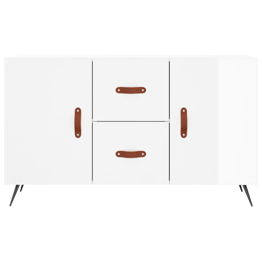 skænk 100x36x60 cm konstrueret træ hvid højglans