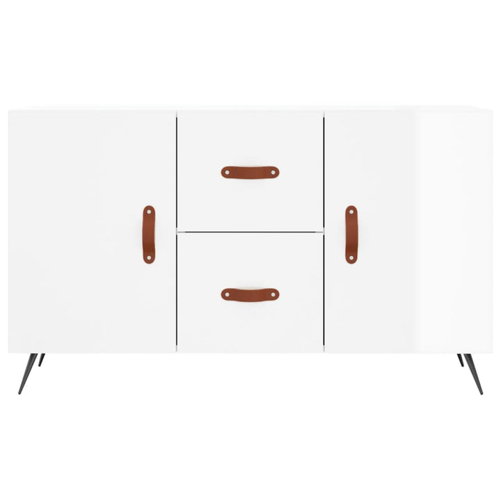 skænk 100x36x60 cm konstrueret træ hvid højglans