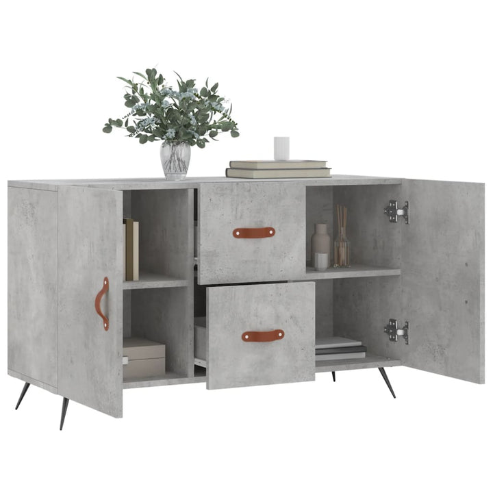 skænk 100x36x60 cm konstrueret træ betongrå