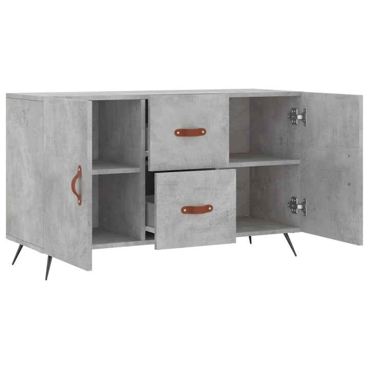 skænk 100x36x60 cm konstrueret træ betongrå