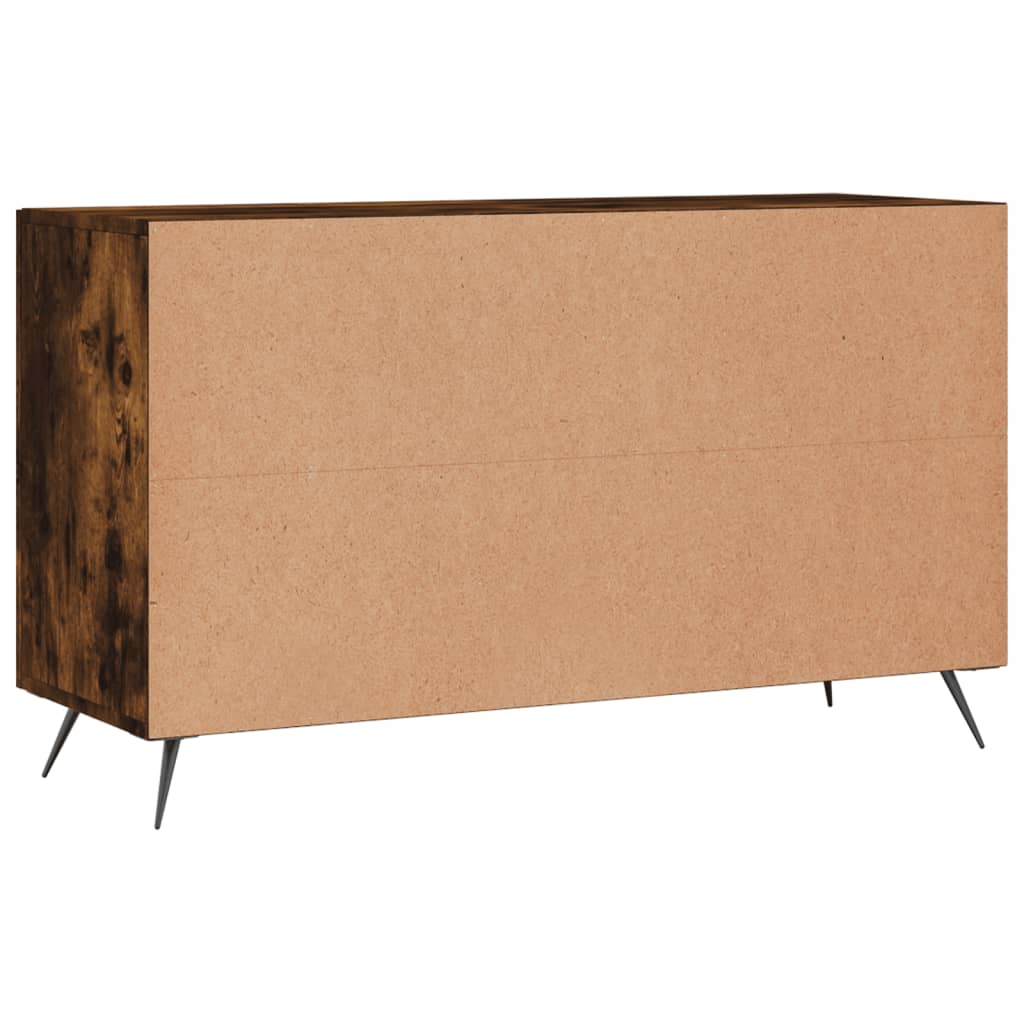 skænk 100x36x60 cm konstrueret træ røget egetræsfarve