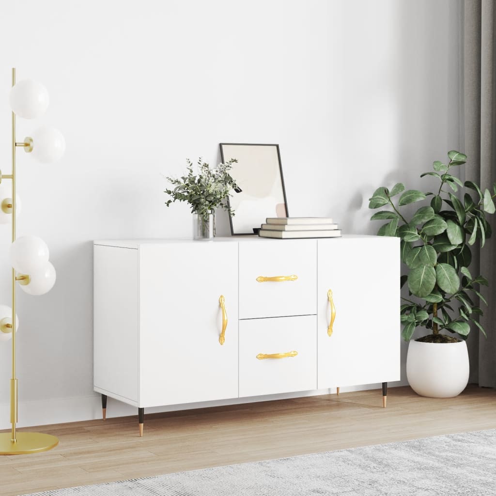 skænk 100x36x60 cm konstrueret træ hvid