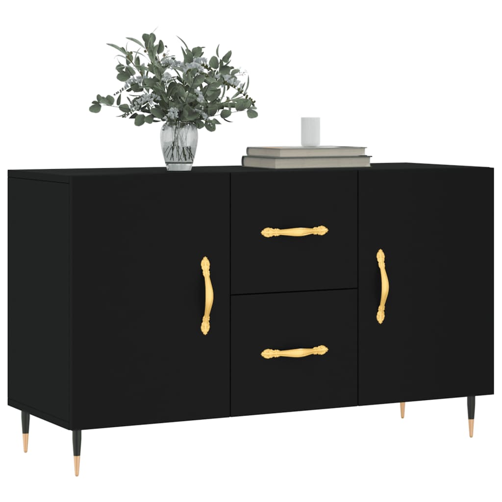 skænk 100x36x60 cm konstrueret træ sort