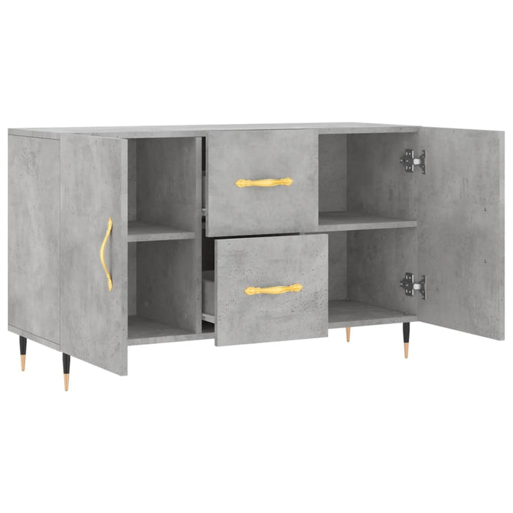 skænk 100x36x60 cm konstrueret træ betongrå