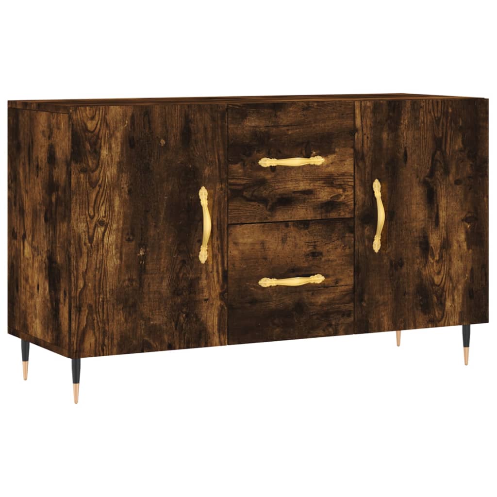 skænk 100x36x60 cm konstrueret træ røget egetræsfarve