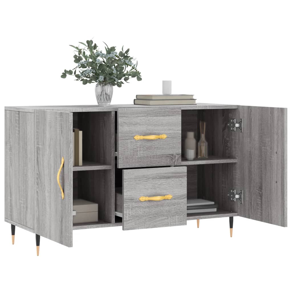 skænk 100x36x60 cm konstrueret træ grå sonoma-eg