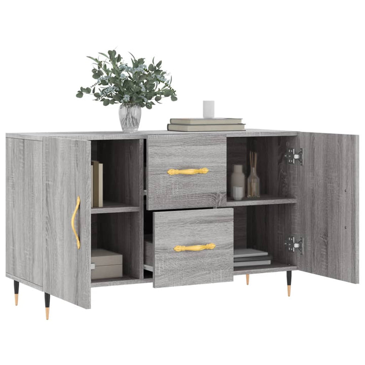 skænk 100x36x60 cm konstrueret træ grå sonoma-eg