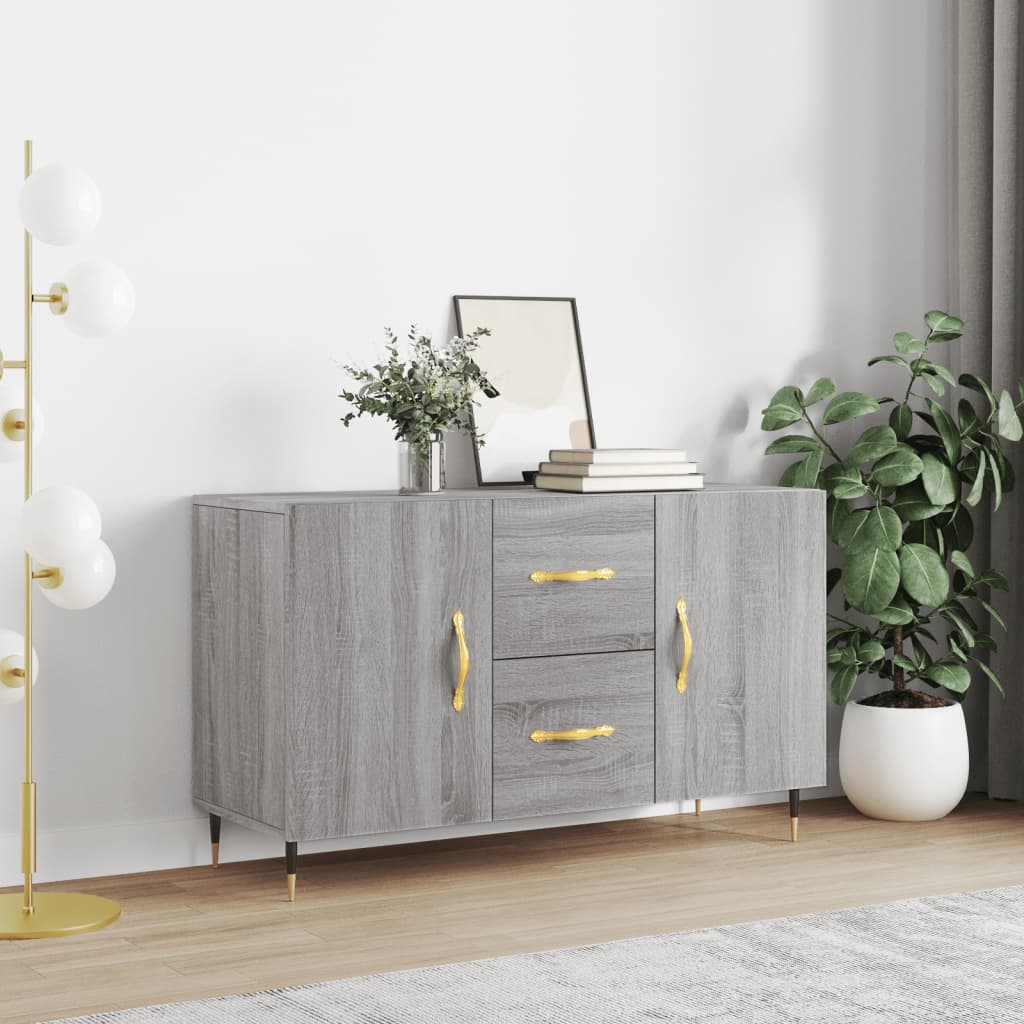 skænk 100x36x60 cm konstrueret træ grå sonoma-eg