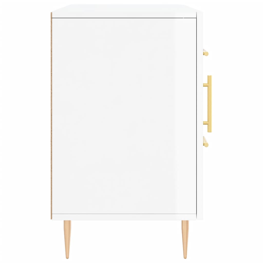skænk 100x36x60 cm konstrueret træ hvid højglans