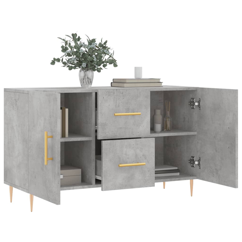 skænk 100x36x60 cm konstrueret træ betongrå